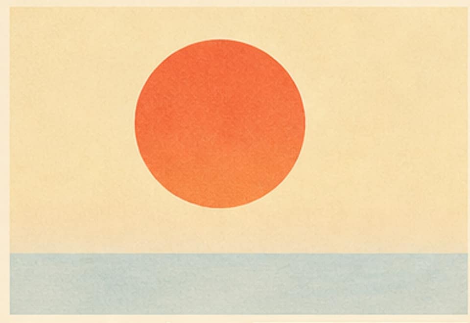 SUN LINE — minimal Saturday morning artwork