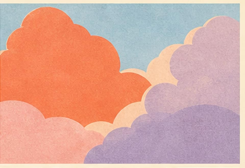 CLOUD STUDY — minimal Saturday morning artwork