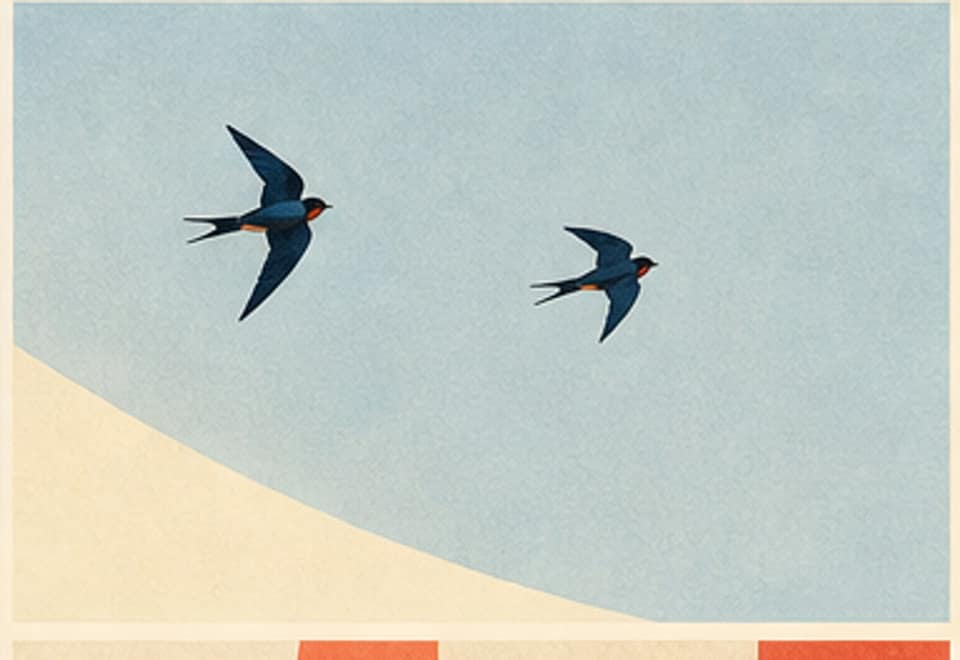 TWO BIRDS — minimal Saturday morning artwork