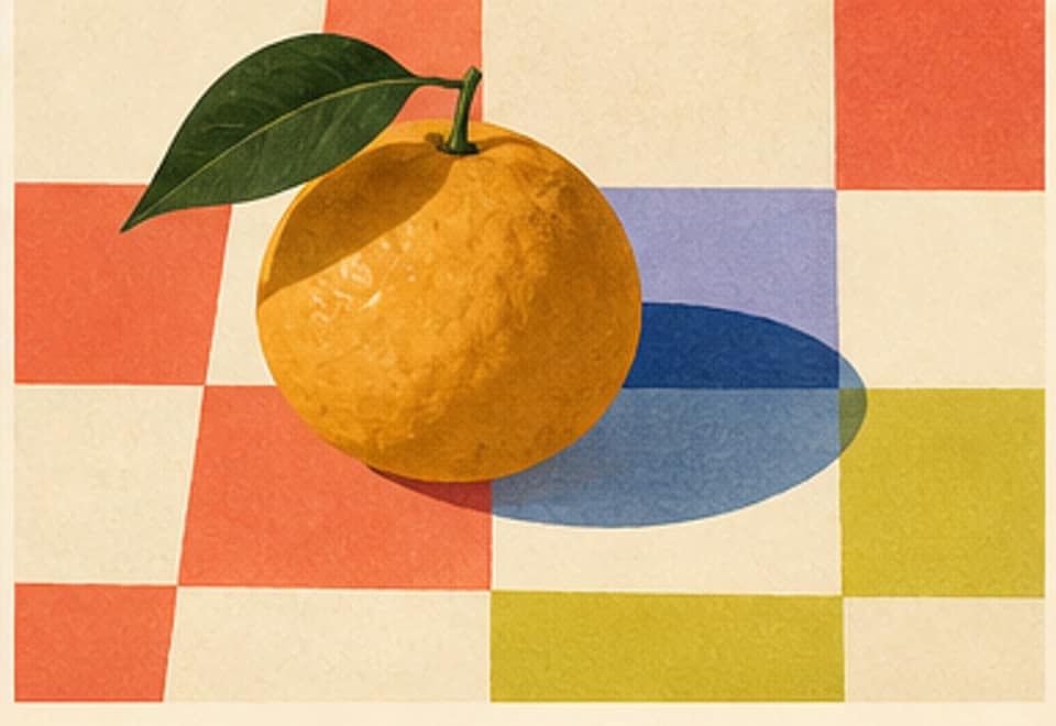 CITRUS GRID — minimal Saturday morning artwork